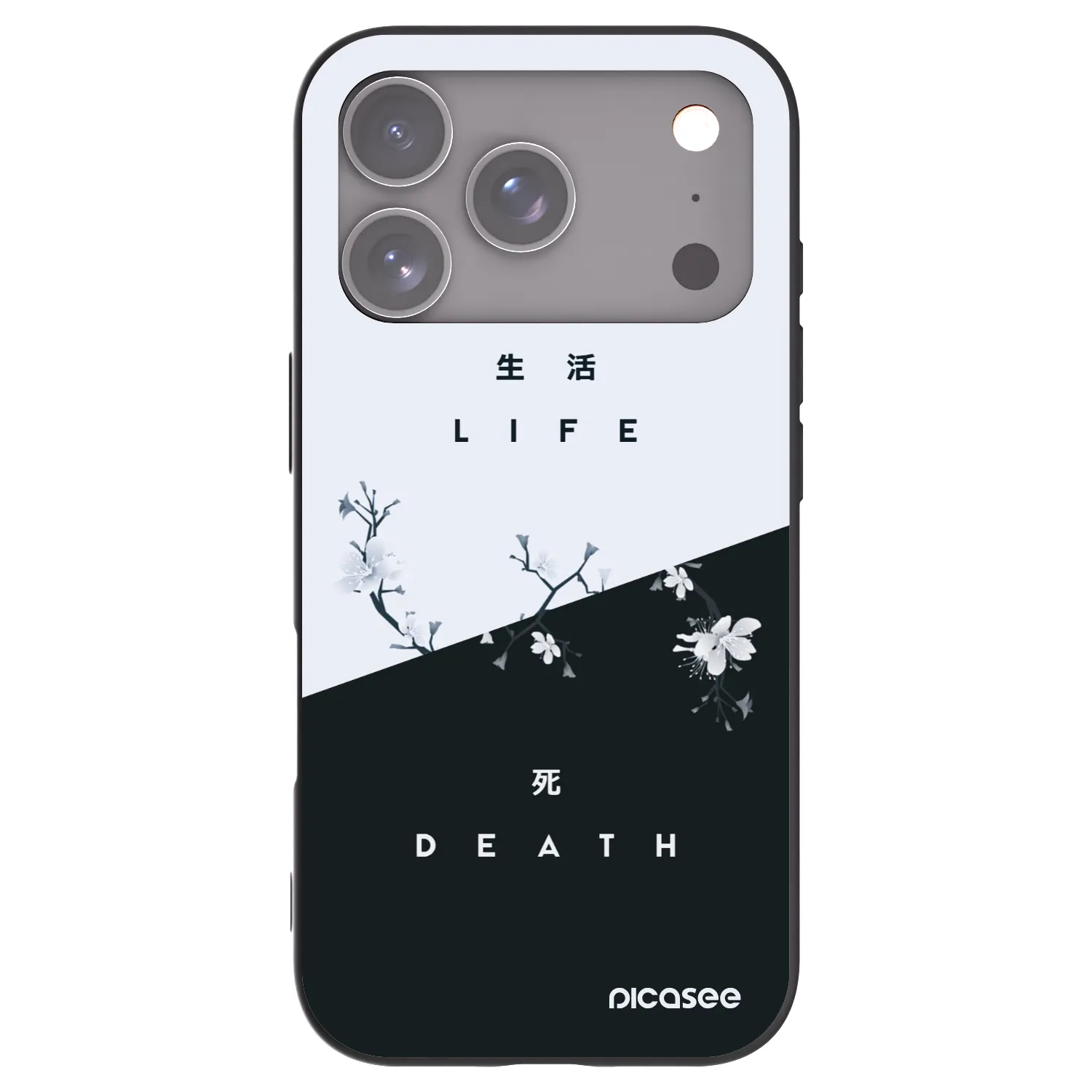 Picasee fekete szilikon tok az alábbi mobiltelefonokra Apple iPhone 17 Pro - Life - Death