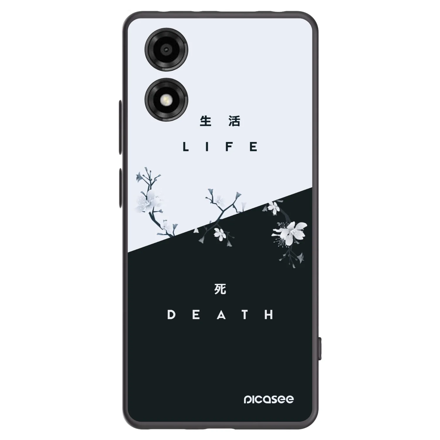 Picasee fekete szilikon tok az alábbi mobiltelefonokra Motorola Moto E14 - Life - Death