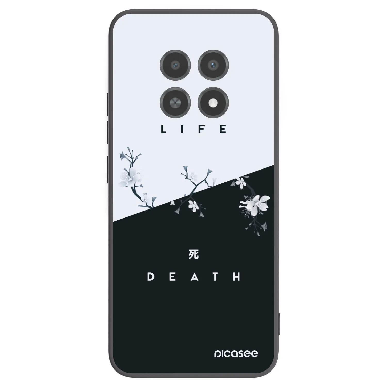 Picasee fekete szilikon tok az alábbi mobiltelefonokra Realme 12X - Life - Death