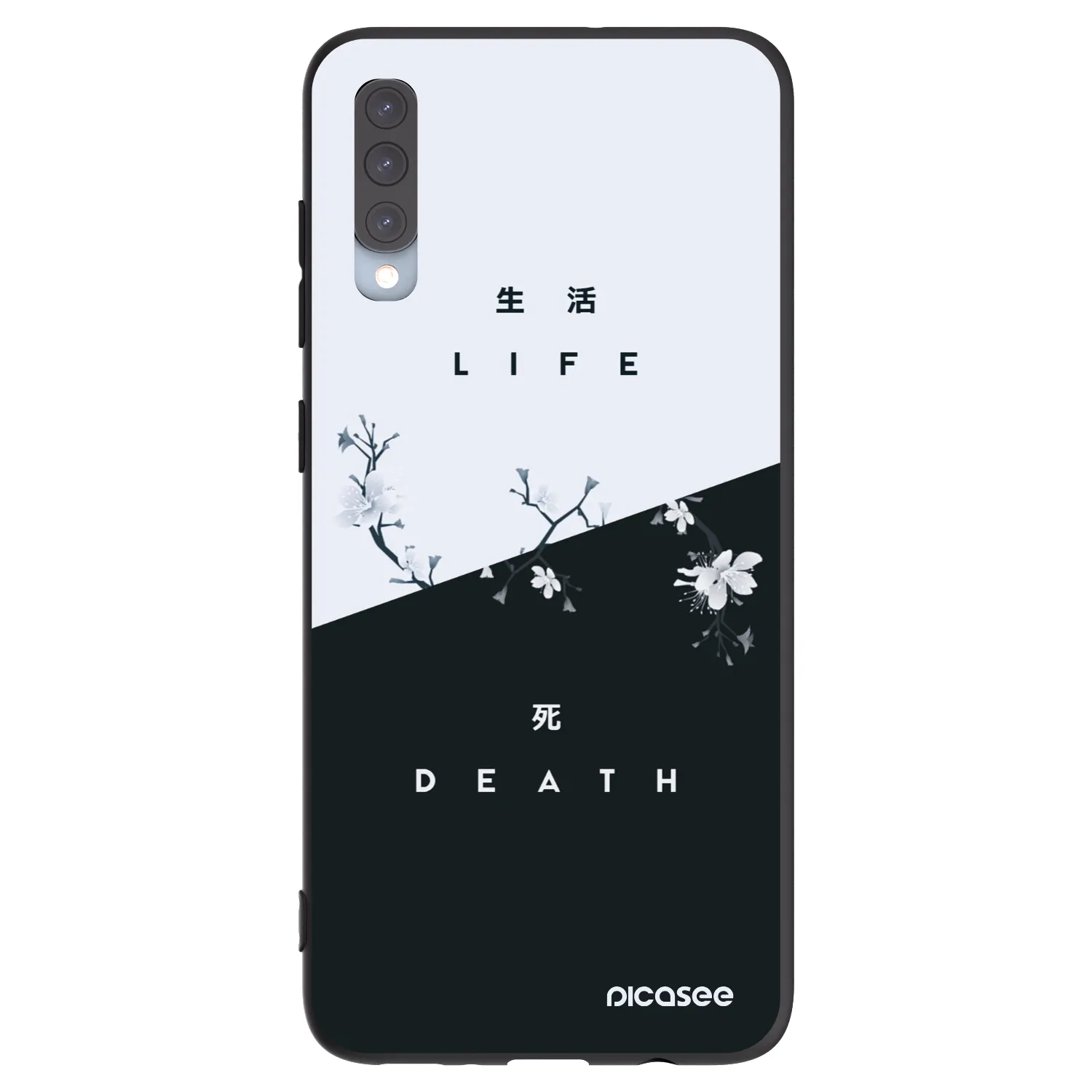Picasee fekete szilikon tok az alábbi mobiltelefonokra Samsung Galaxy A70 A705F - Life - Death