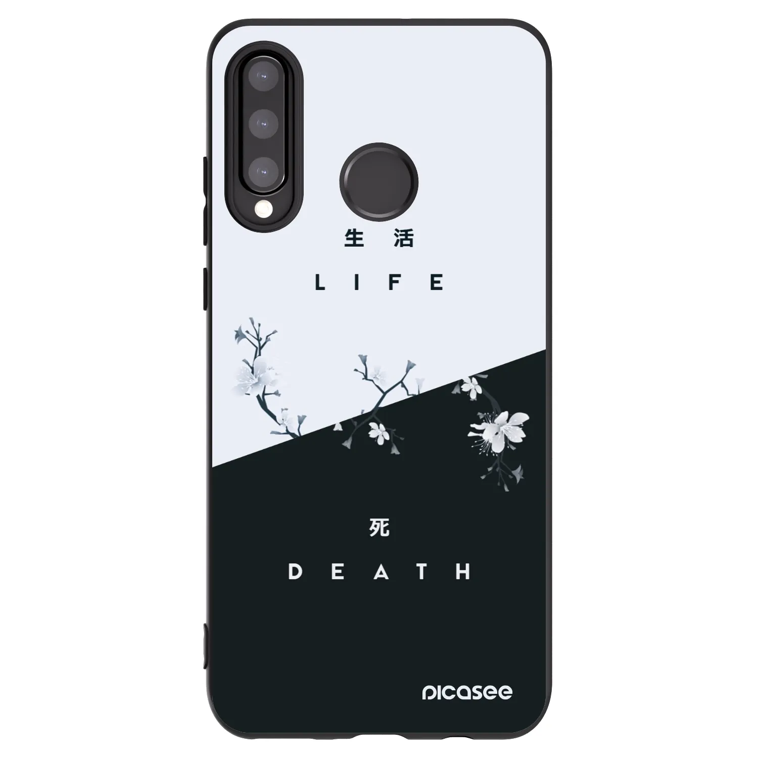 Picasee fekete szilikon tok az alábbi mobiltelefonokra Huawei P30 Lite - Life - Death