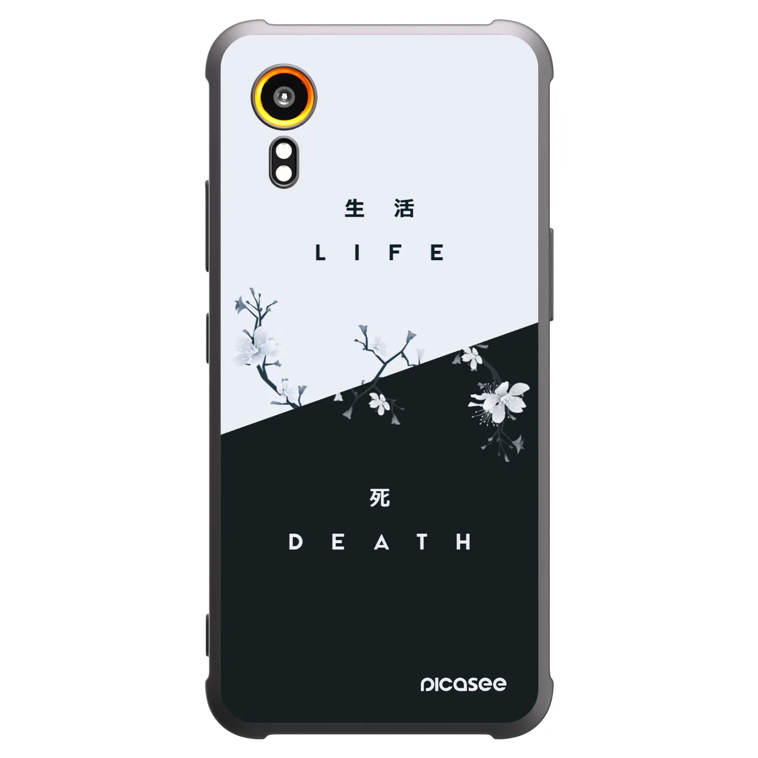 Picasee fekete szilikon tok az alábbi mobiltelefonokra Samsung Galaxy Xcover 7 - Life - Death