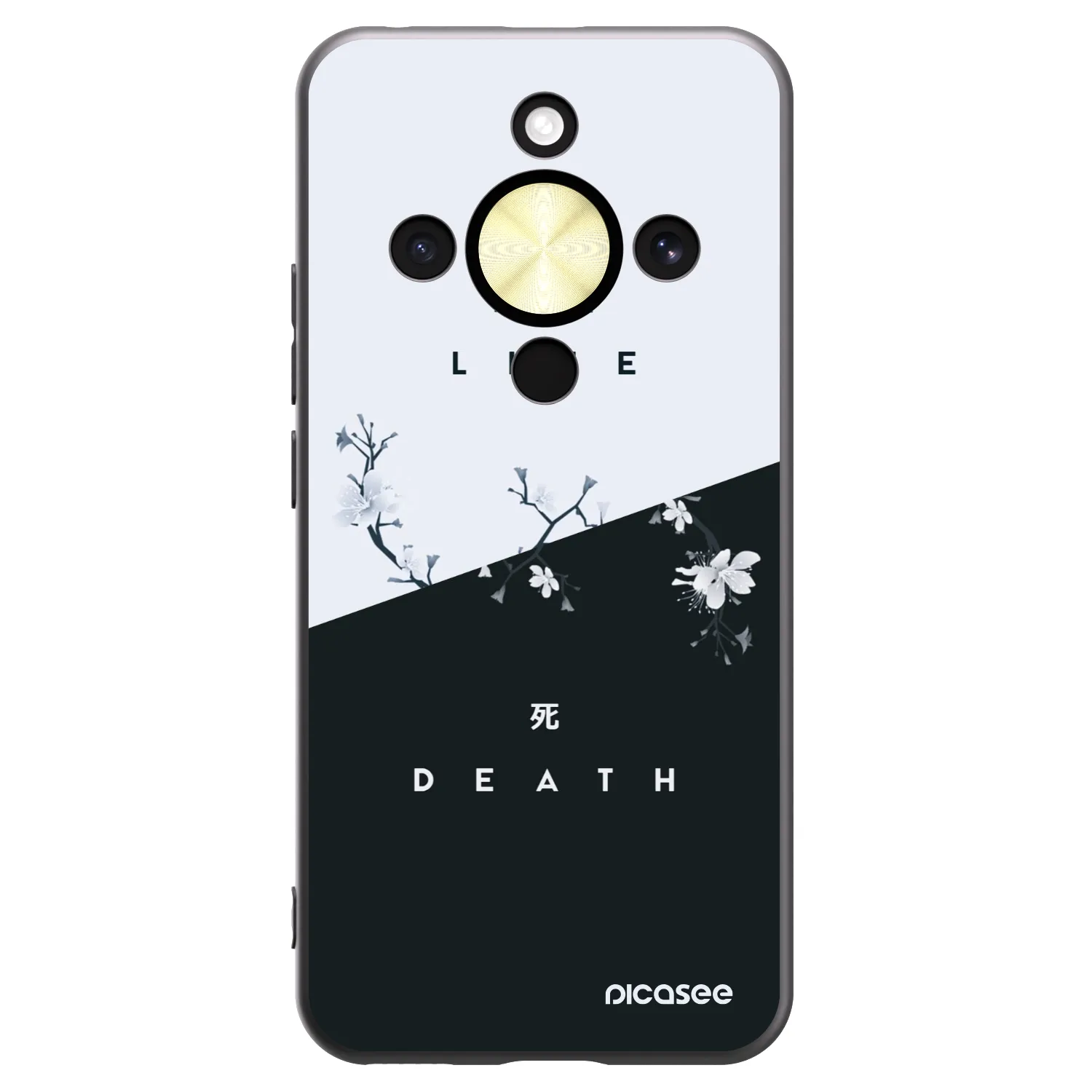 Picasee fekete szilikon tok az alábbi mobiltelefonokra Honor Magic8 Lite 5G - Life - Death