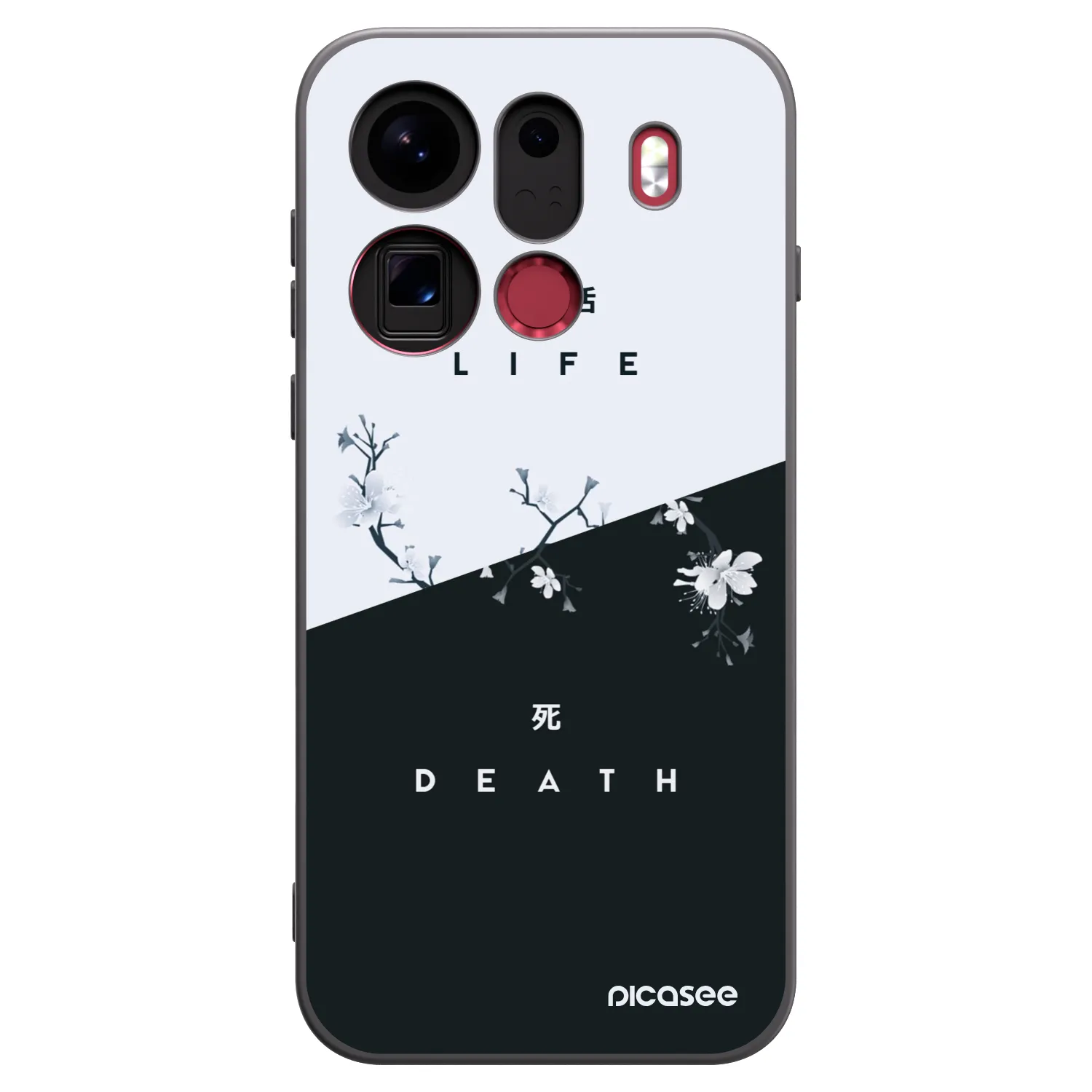 Picasee fekete szilikon tok az alábbi mobiltelefonokra OPPO Find X9 Pro - Life - Death