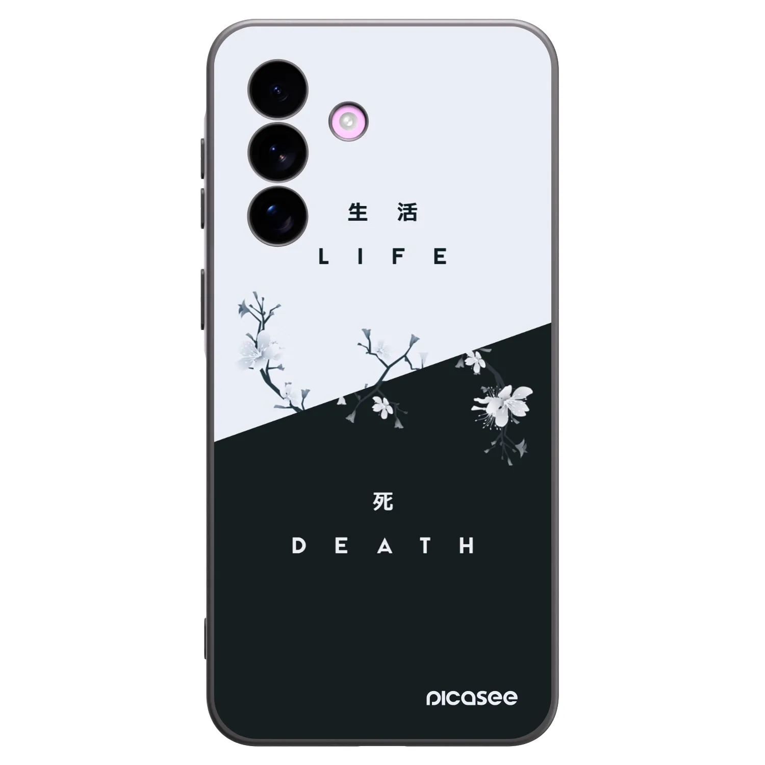 Picasee fekete szilikon tok az alábbi mobiltelefonokra Samsung Galaxy A57 5G - Life - Death