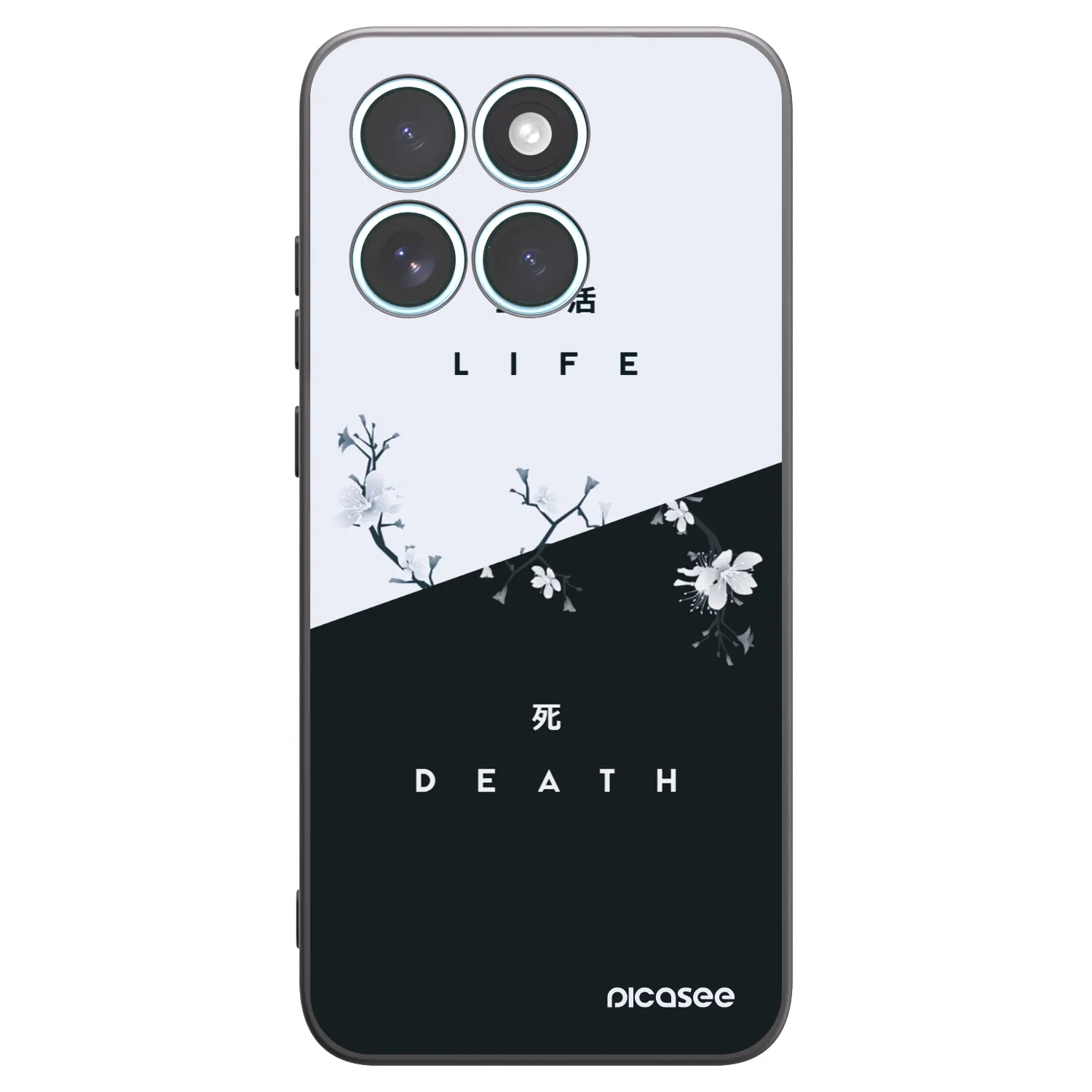 Picasee fekete szilikon tok az alábbi mobiltelefonokra Motorola Edge 70 Fusion - Life - Death
