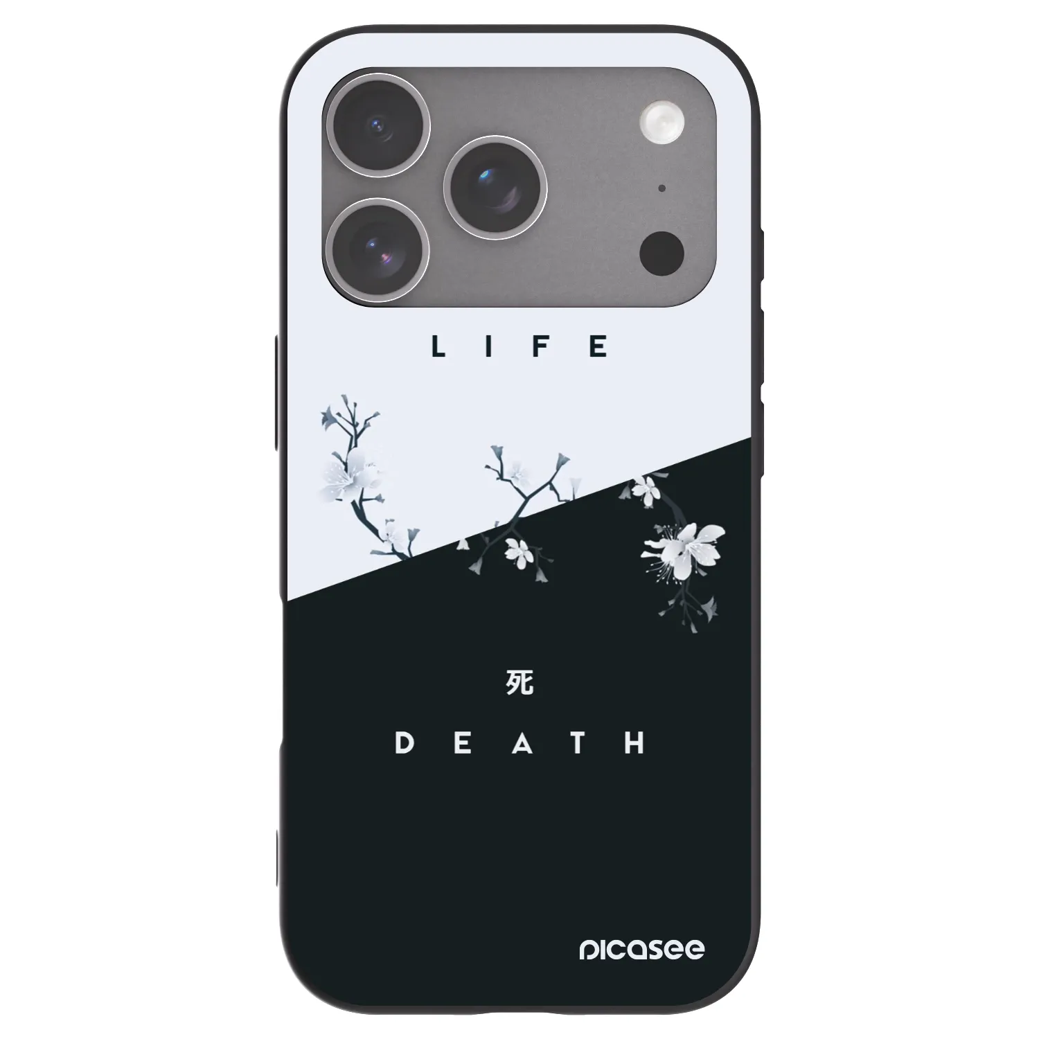 Picasee fekete szilikon tok az alábbi mobiltelefonokra Apple iPhone 18 Pro - Life - Death