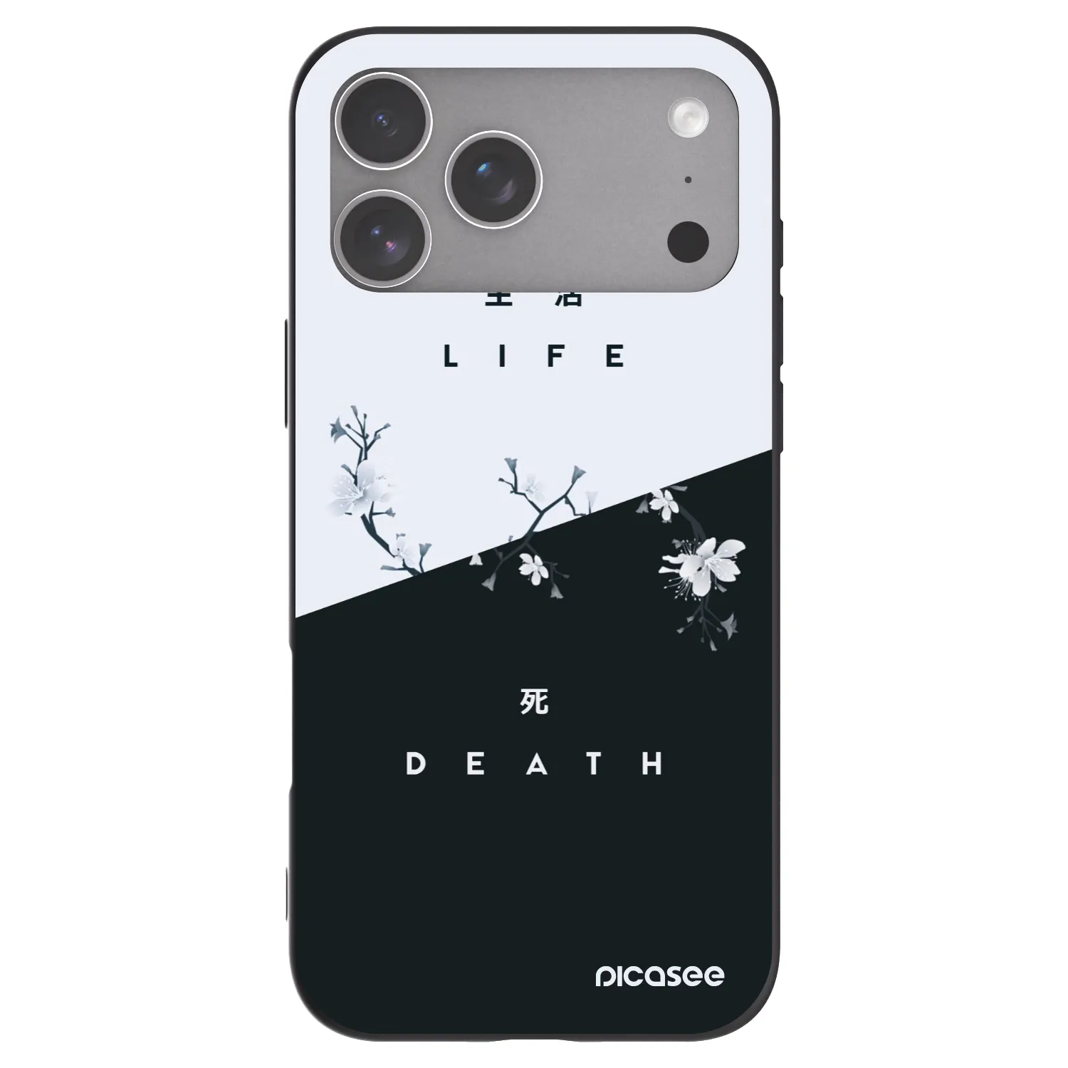 Picasee fekete szilikon tok az alábbi mobiltelefonokra Apple iPhone 18 Pro Max - Life - Death