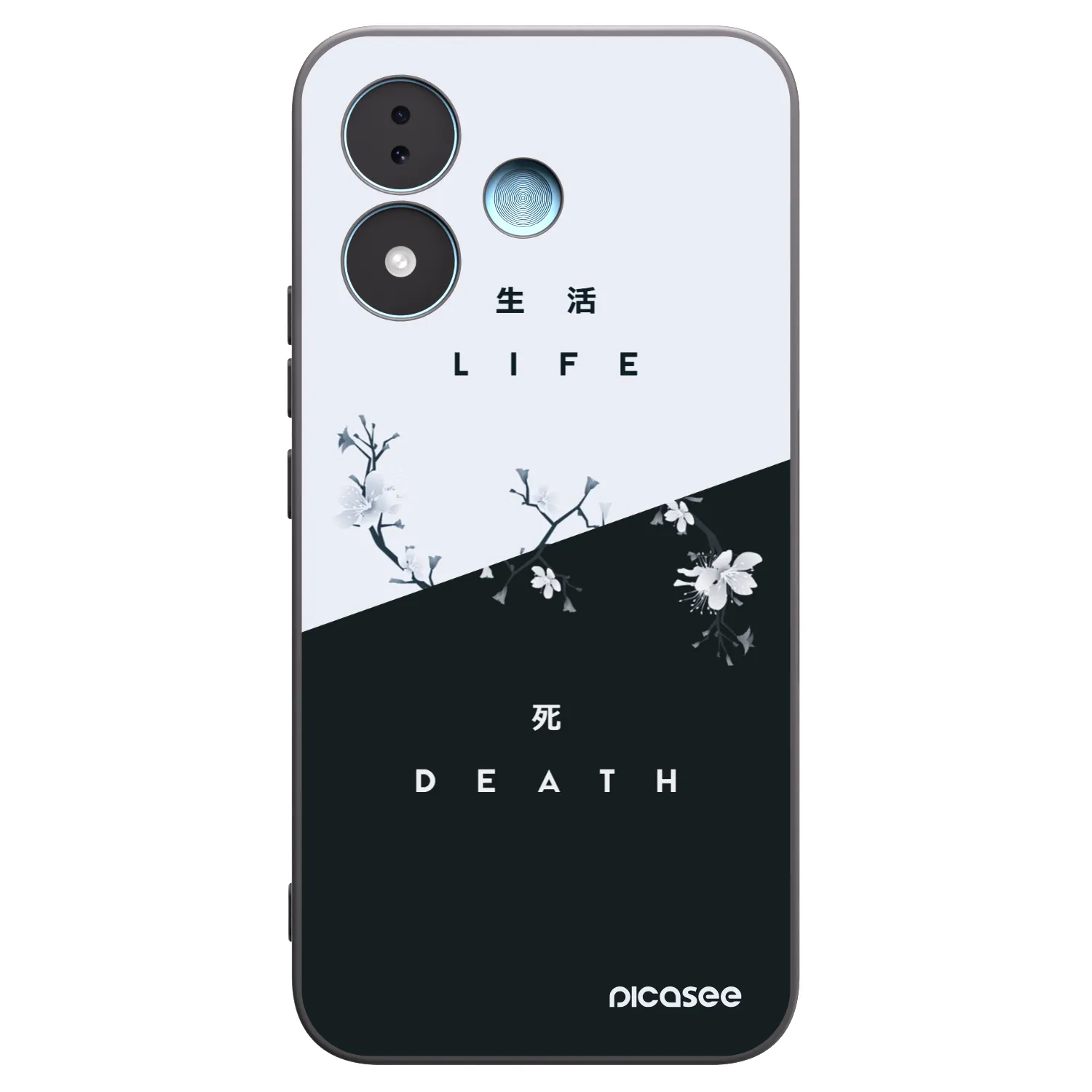 Picasee fekete szilikon tok az alábbi mobiltelefonokra Xiaomi Redmi Note 17 5G - Life - Death
