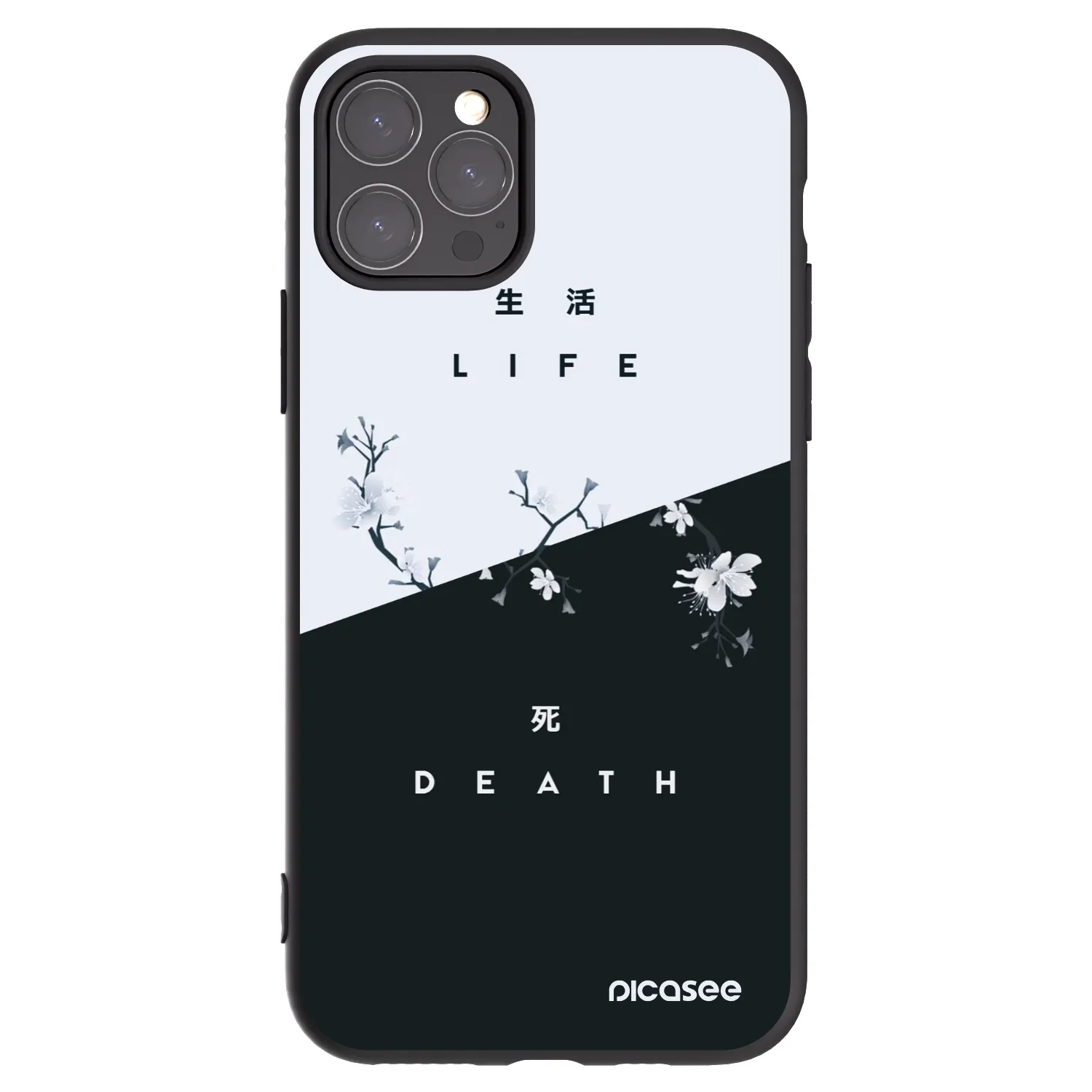 Picasee fekete szilikon tok az alábbi mobiltelefonokra Apple iPhone 11 Pro - Life - Death