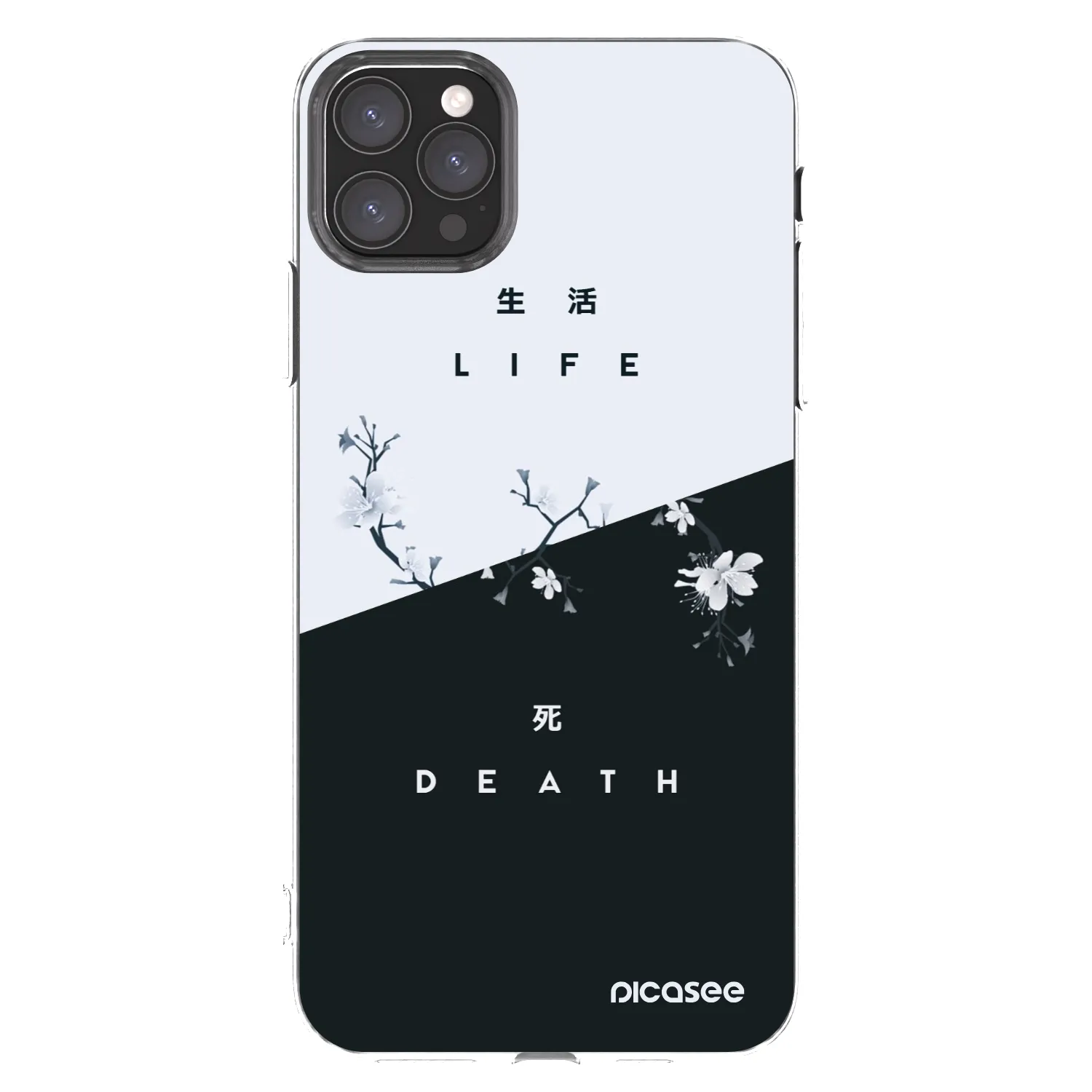 Picasee átlátszó szilikon tok az alábbi mobiltelefonokra Apple iPhone 11 Pro Max - Life - Death