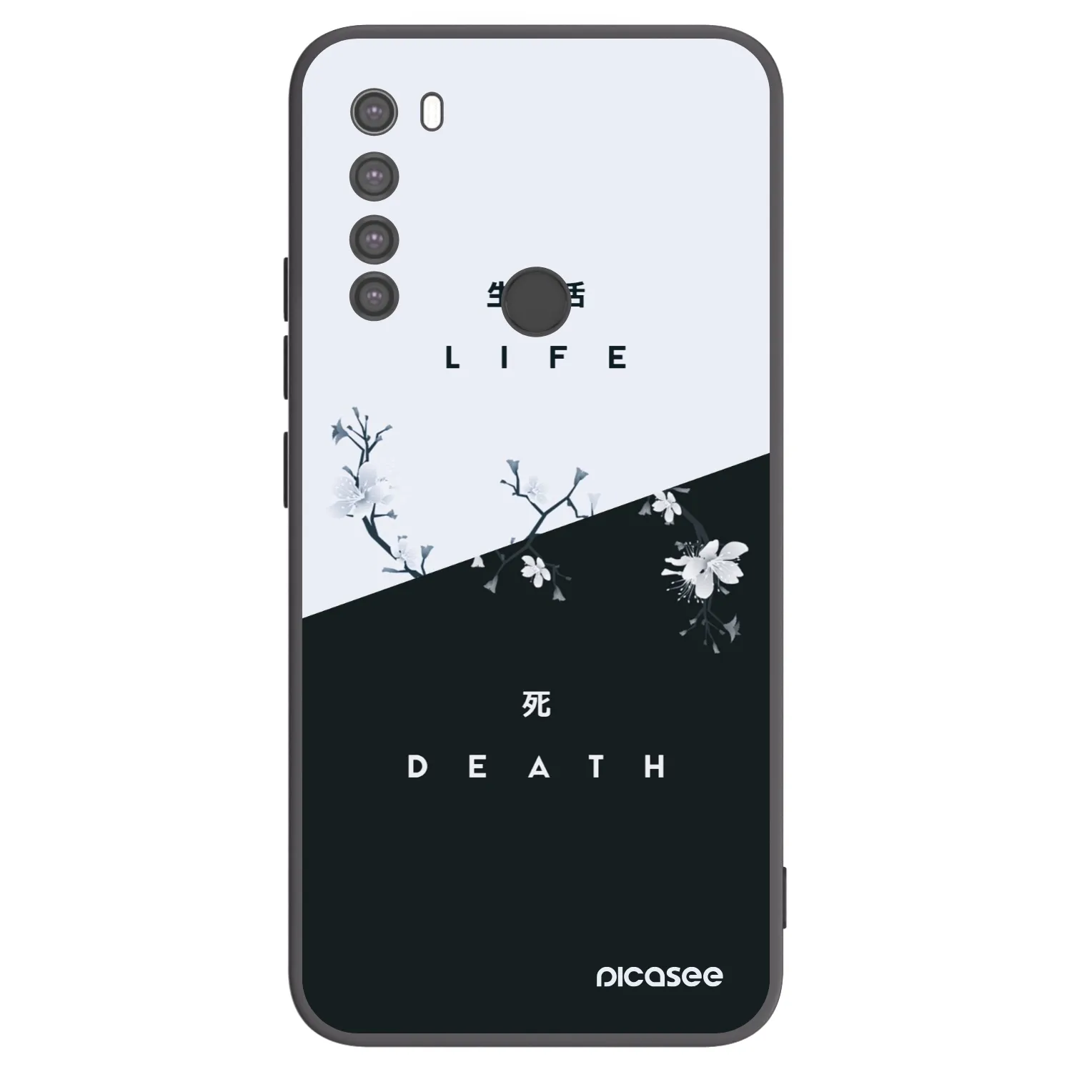 Picasee fekete szilikon tok az alábbi mobiltelefonokra Xiaomi Redmi Note 8 - Life - Death