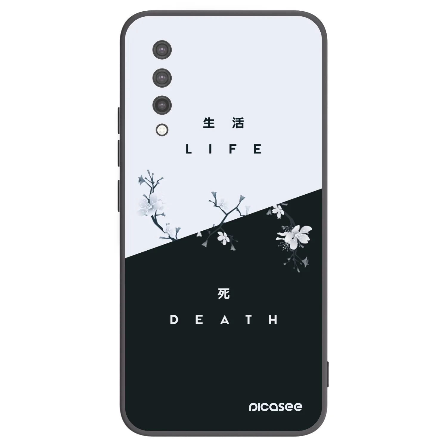 Picasee fekete szilikon tok az alábbi mobiltelefonokra Xiaomi Mi 9 Lite - Life - Death