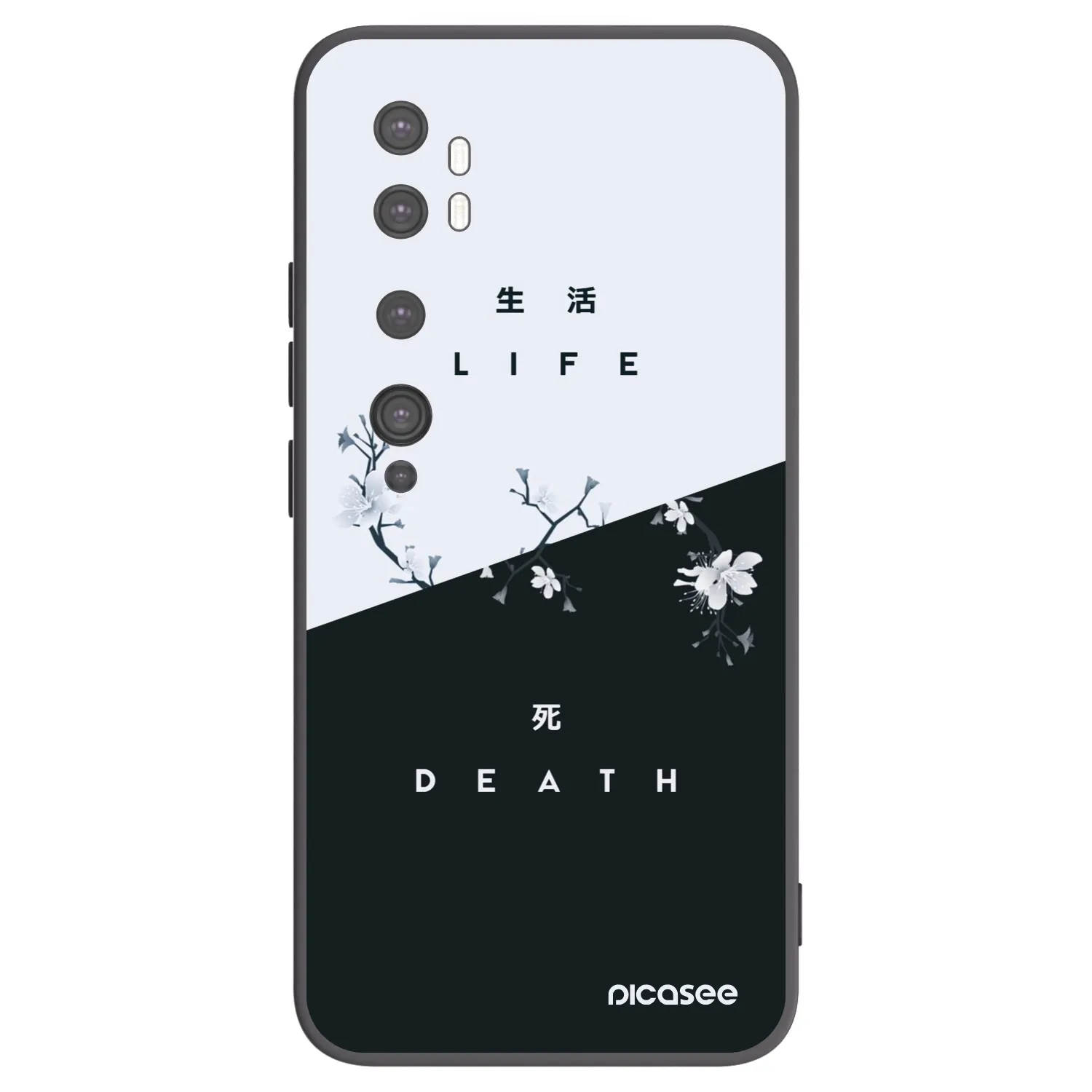 Picasee fekete szilikon tok az alábbi mobiltelefonokra Xiaomi Mi Note 10 (Pro) - Life - Death