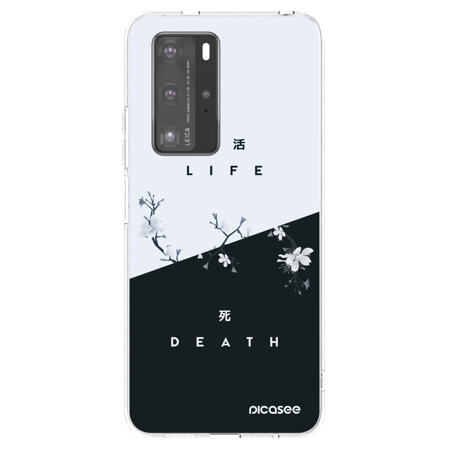 Picasee átlátszó szilikon tok az alábbi mobiltelefonokra Huawei P40 Pro - Life - Death