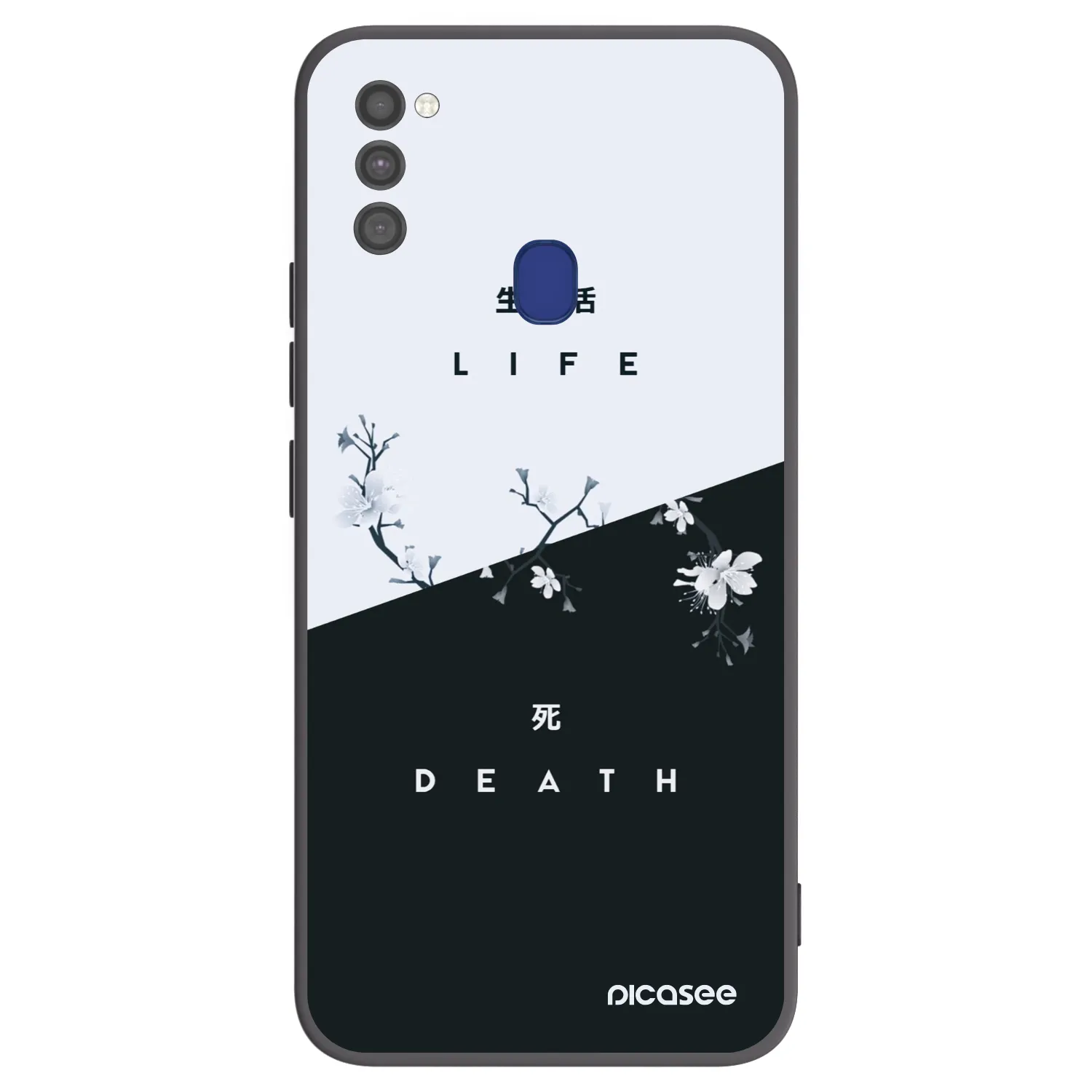 Picasee fekete szilikon tok az alábbi mobiltelefonokra Samsung Galaxy M21 M215F - Life - Death
