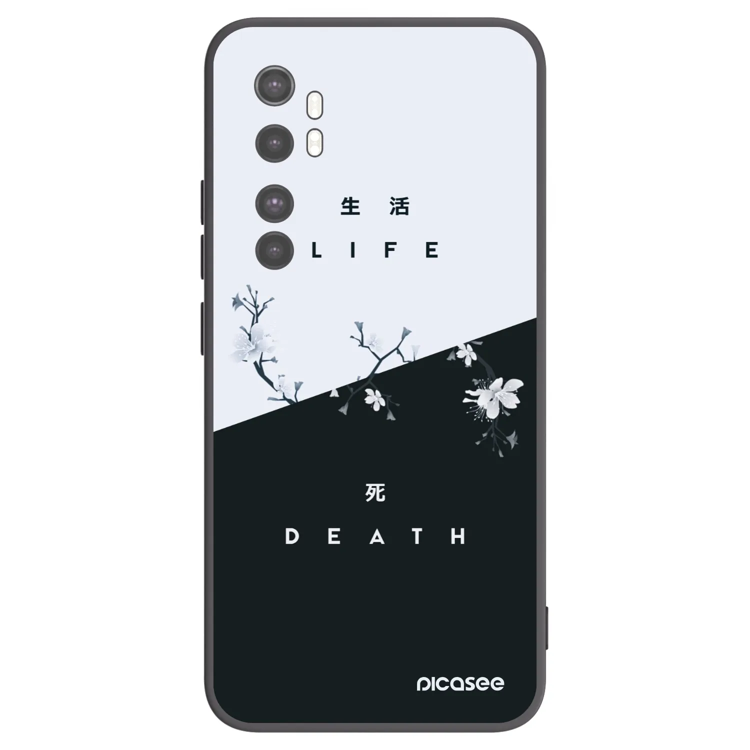 Picasee fekete szilikon tok az alábbi mobiltelefonokra Xiaomi Mi Note 10 Lite - Life - Death