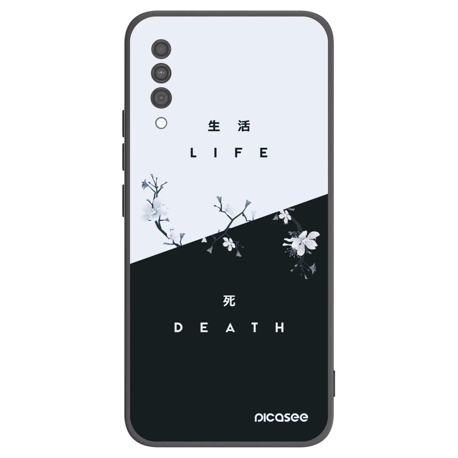 Picasee fekete szilikon tok az alábbi mobiltelefonokra Samsung Galaxy A30s A307F - Life - Death