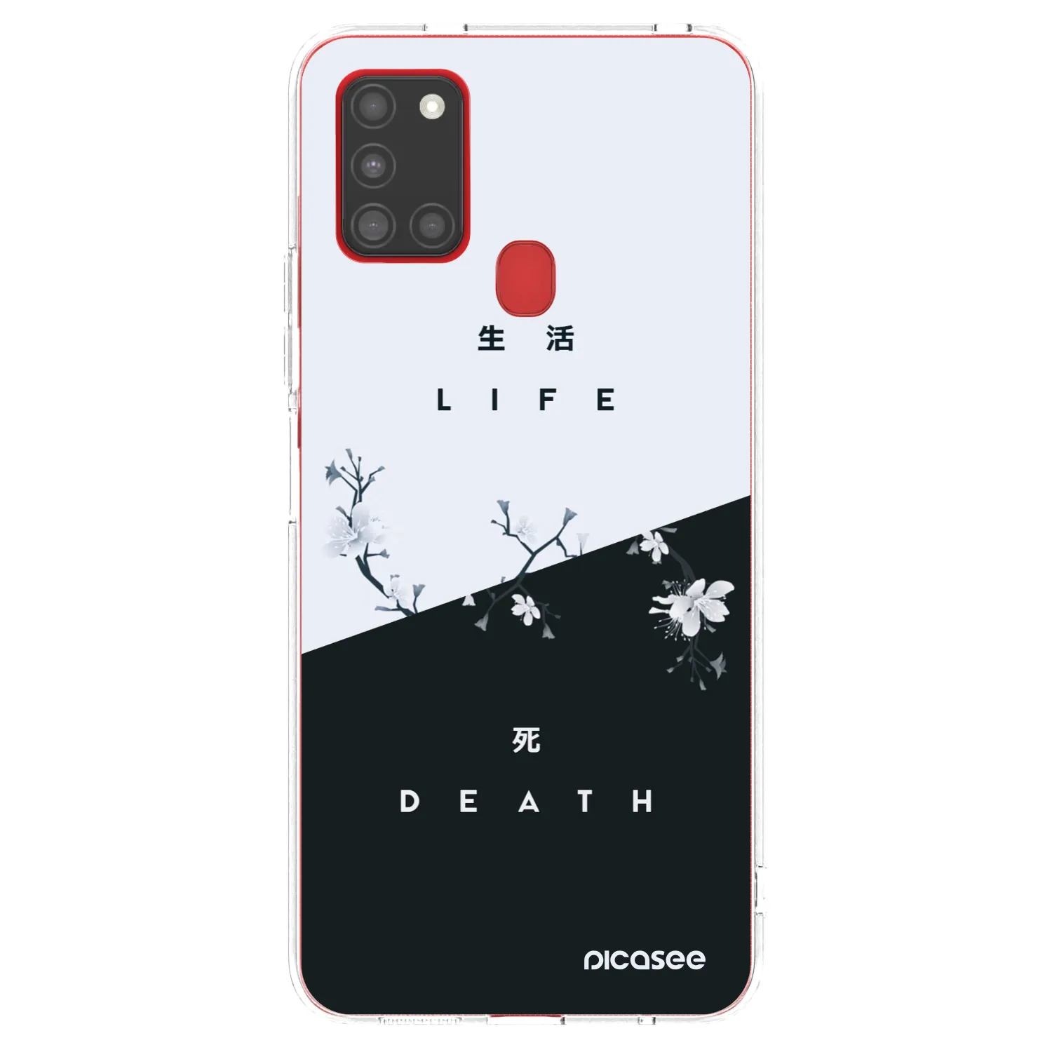 Picasee átlátszó szilikon tok az alábbi mobiltelefonokra Samsung Galaxy A21s - Life - Death