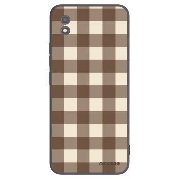 Picasee fekete szilikon tok az alábbi mobiltelefonokra Realme C11 (2021) - Brown grid