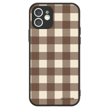 Picasee ULTIMATE CASE MagSafe Apple iPhone 12 - készülékre - Brown grid