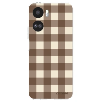 Picasee átlátszó szilikon tok az alábbi mobiltelefonokra Honor 90 Lite 5G - Brown grid