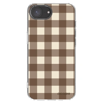 Picasee átlátszó szilikon tok az alábbi mobiltelefonokra Apple iPhone 16e - Brown grid