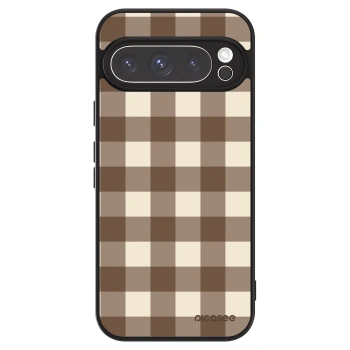 Szilikon tok erre a típusra Google Pixel 9 Pro - Brown grid