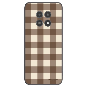 Picasee fekete szilikon tok az alábbi mobiltelefonokra Realme 12X - Brown grid
