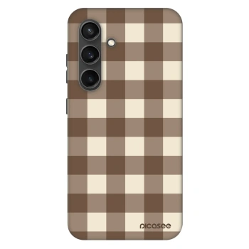 Szilikon tok erre a típusra Samsung Galaxy S24 S921B 5G - Brown grid