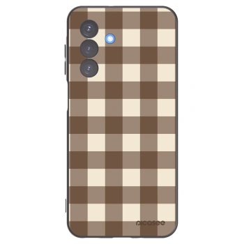 Picasee fekete szilikon tok az alábbi mobiltelefonokra Samsung Galaxy A17 5G - Brown grid