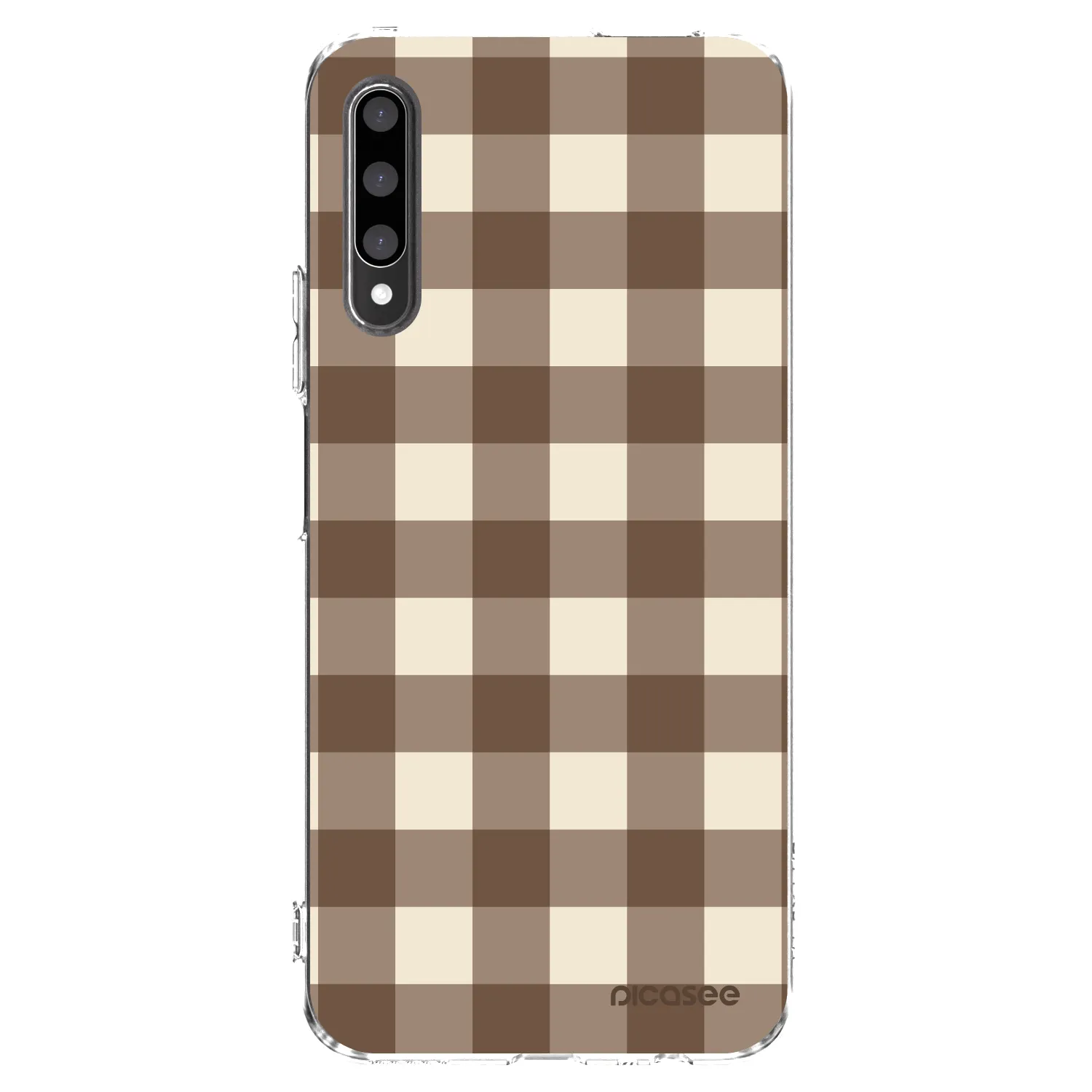 Picasee átlátszó szilikon tok az alábbi mobiltelefonokra Honor 9X Pro - Brown grid