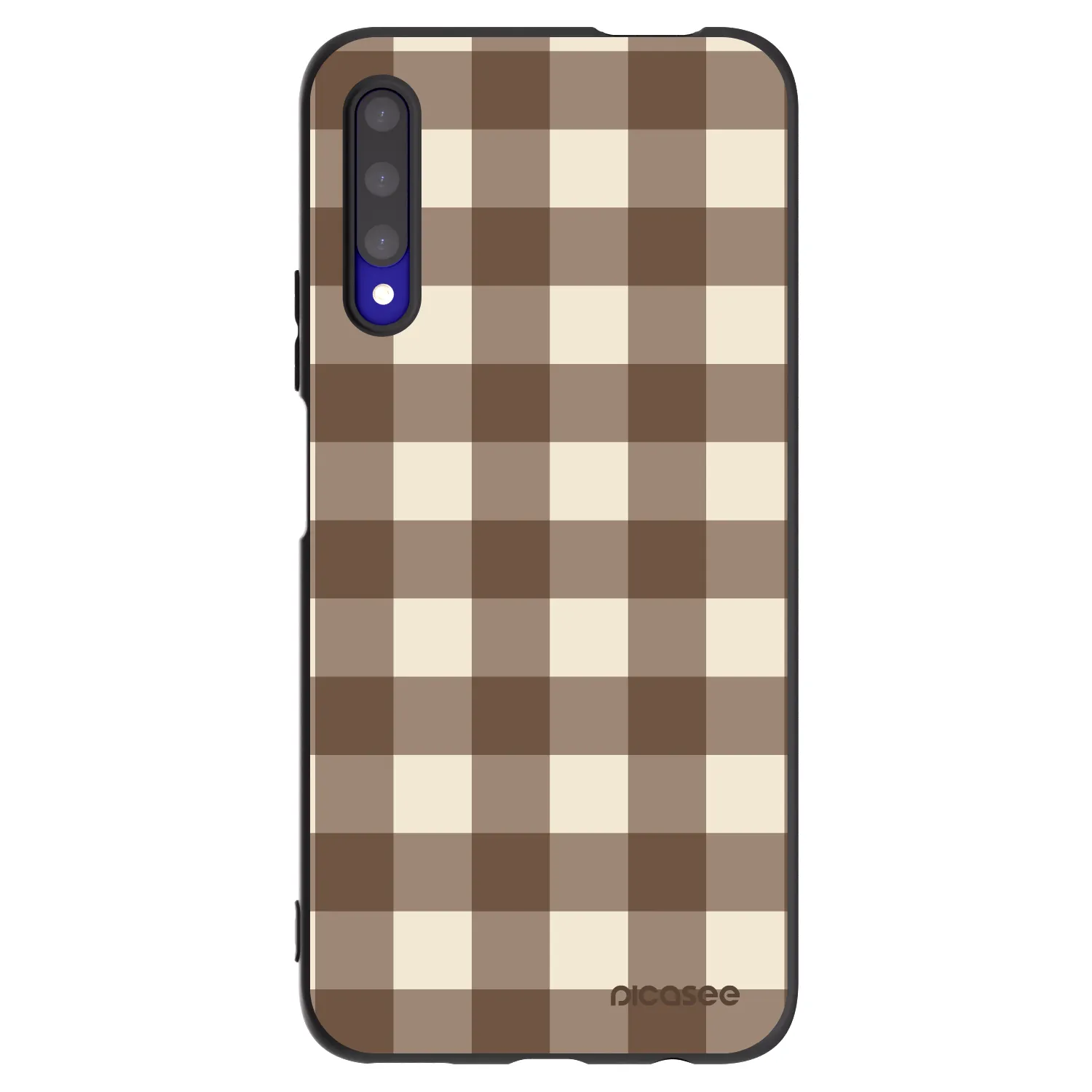Picasee fekete szilikon tok az alábbi mobiltelefonokra Honor 9X Pro - Brown grid