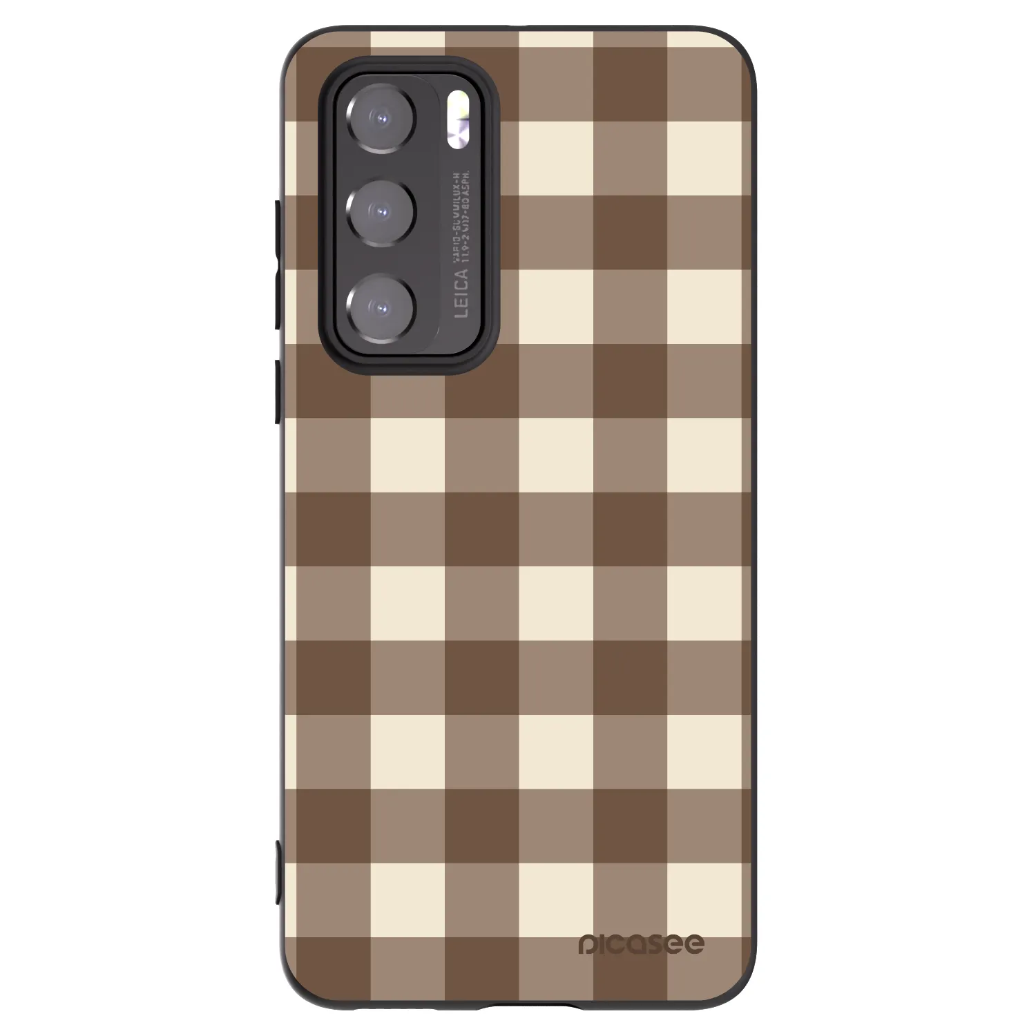 Picasee fekete szilikon tok az alábbi mobiltelefonokra Huawei P40 - Brown grid