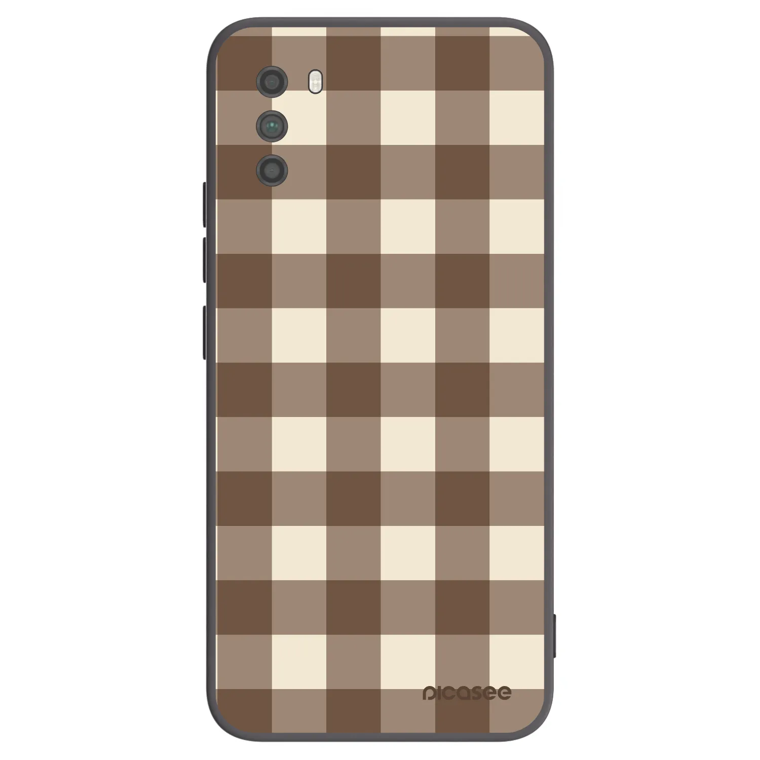 Picasee fekete szilikon tok az alábbi mobiltelefonokra Xiaomi Poco M3 - Brown grid