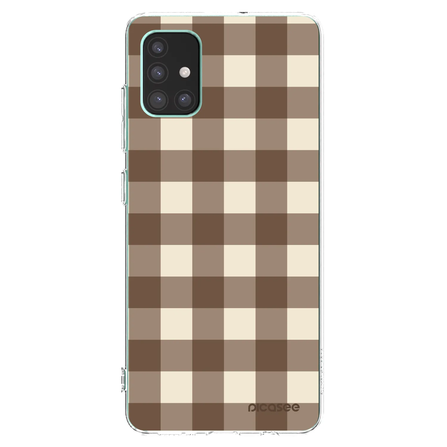 Picasee átlátszó szilikon tok az alábbi mobiltelefonokra Samsung Galaxy M51 M515F - Brown grid