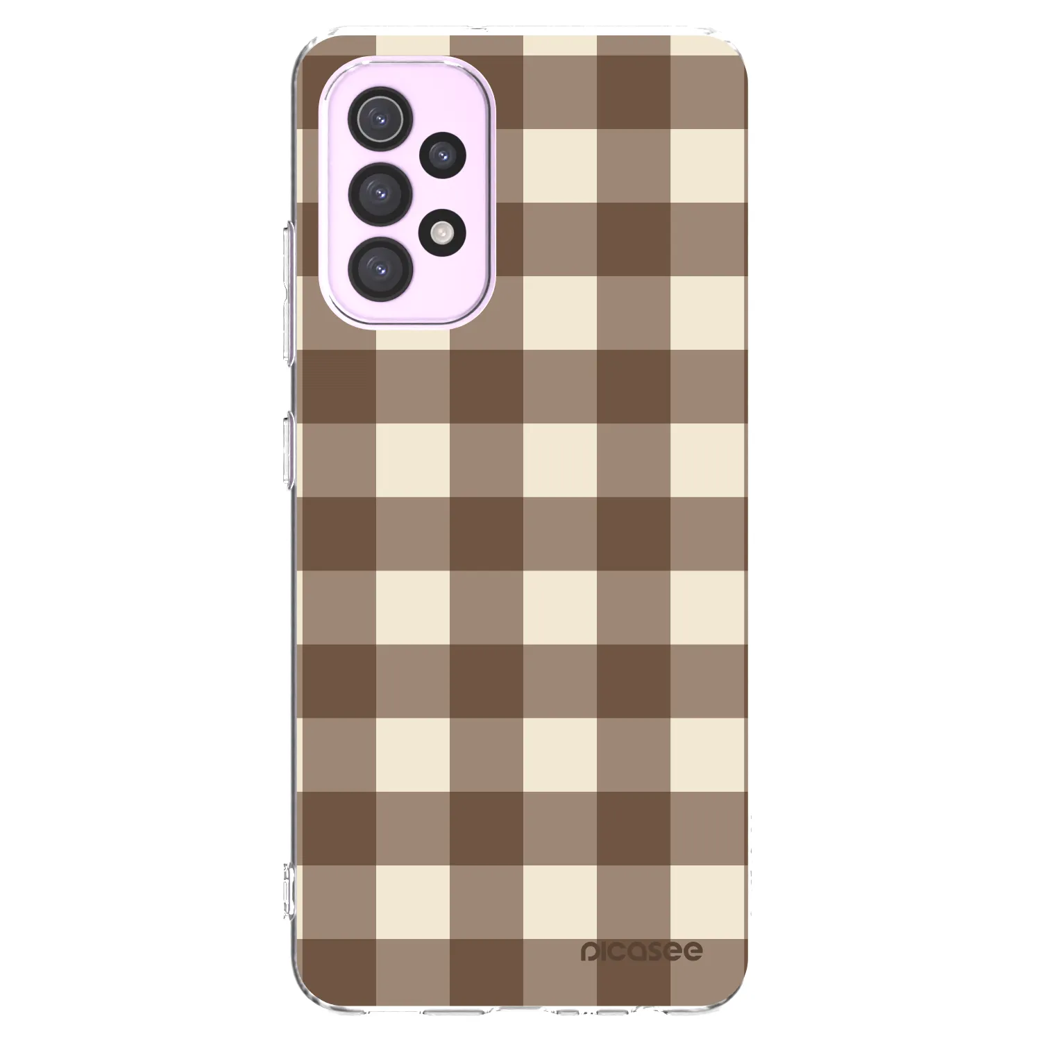 Picasee átlátszó szilikon tok az alábbi mobiltelefonokra Samsung Galaxy A32 5G A326B - Brown grid