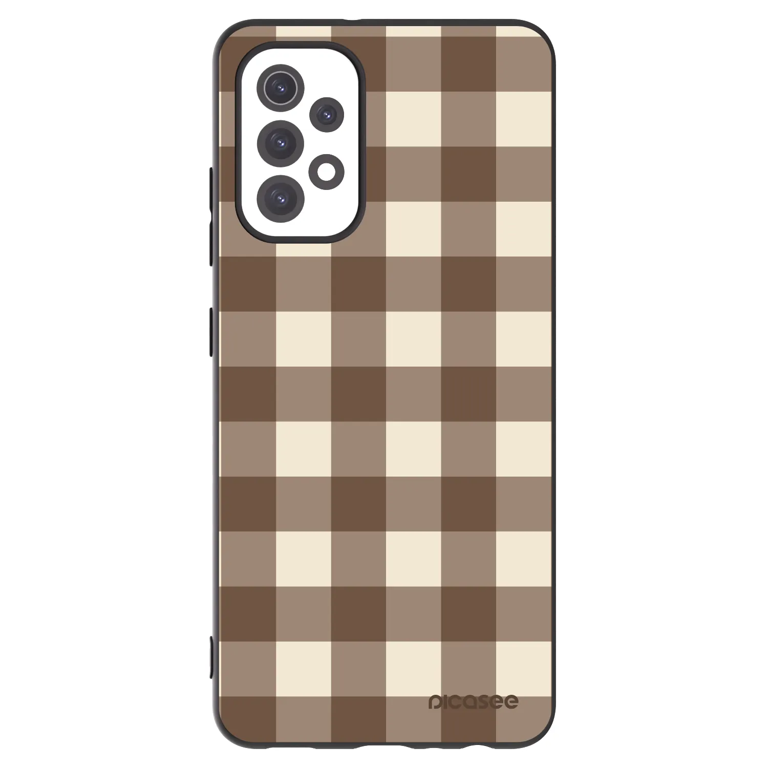 Picasee fekete szilikon tok az alábbi mobiltelefonokra Samsung Galaxy A32 5G A326B - Brown grid