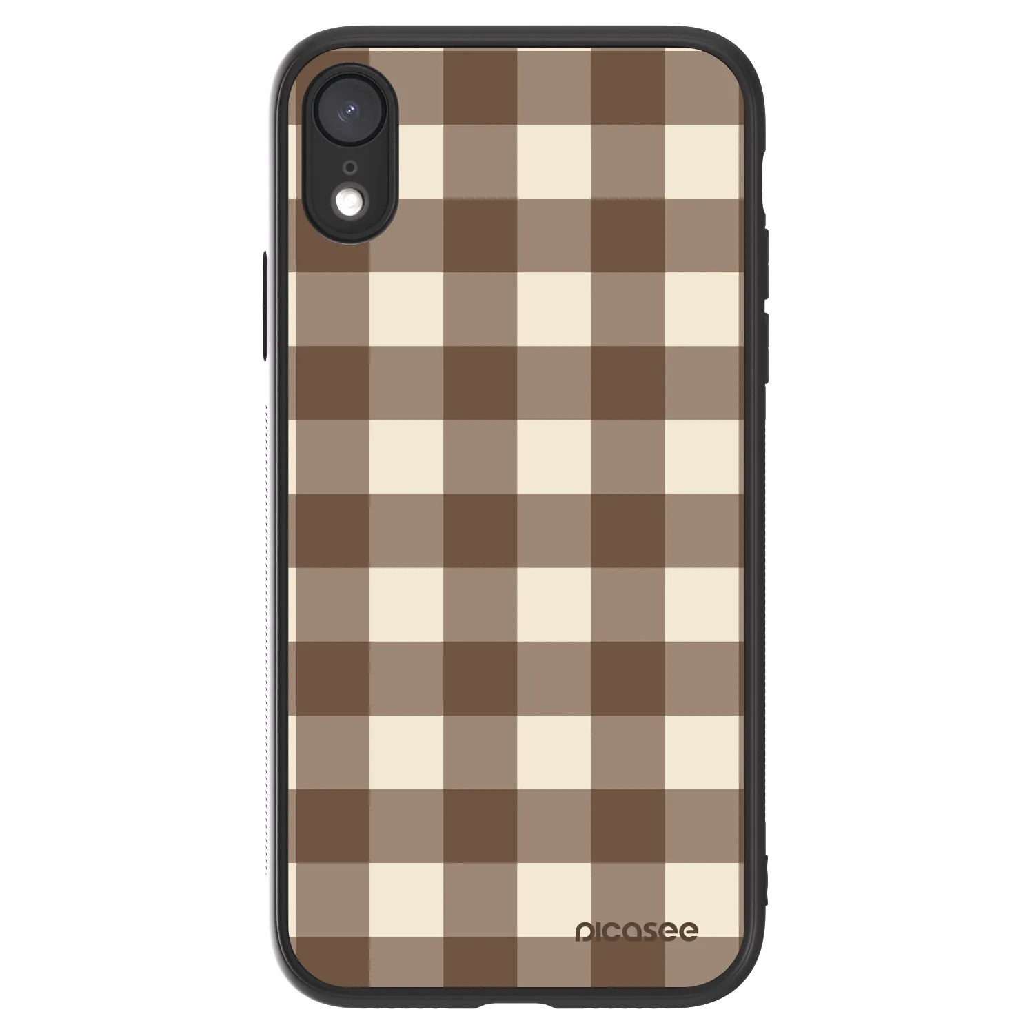 Picasee ULTIMATE CASE Apple iPhone XR - készülékre - Brown grid