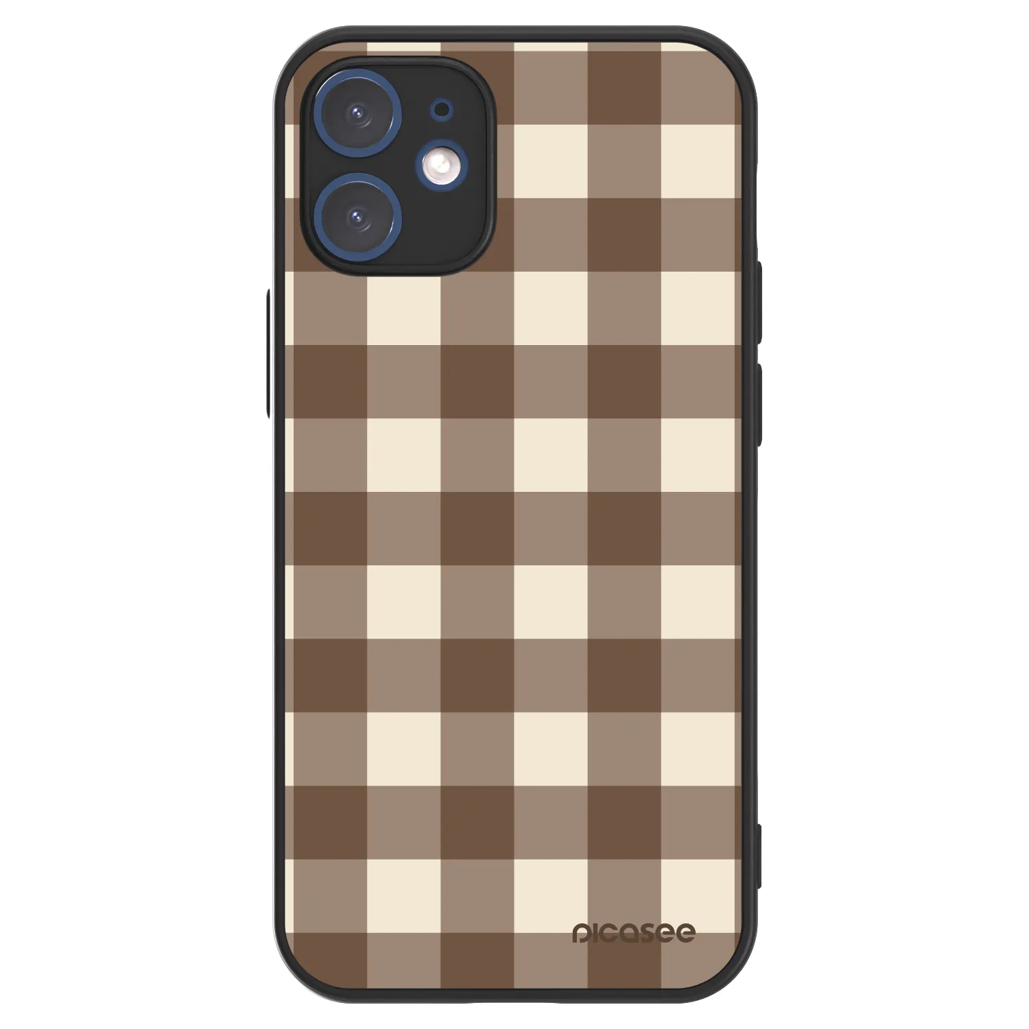 Picasee ULTIMATE CASE Apple iPhone 12 mini - készülékre - Brown grid