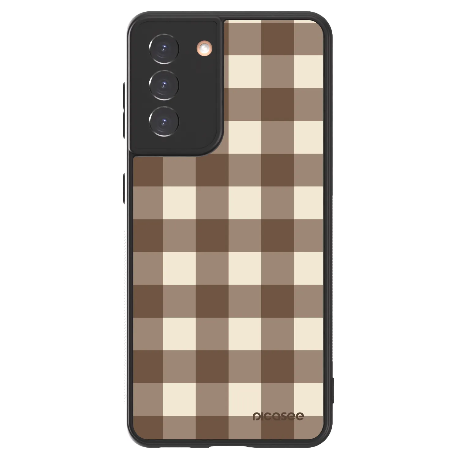 Picasee ULTIMATE CASE Samsung Galaxy S21 5G G991B - készülékre - Brown grid