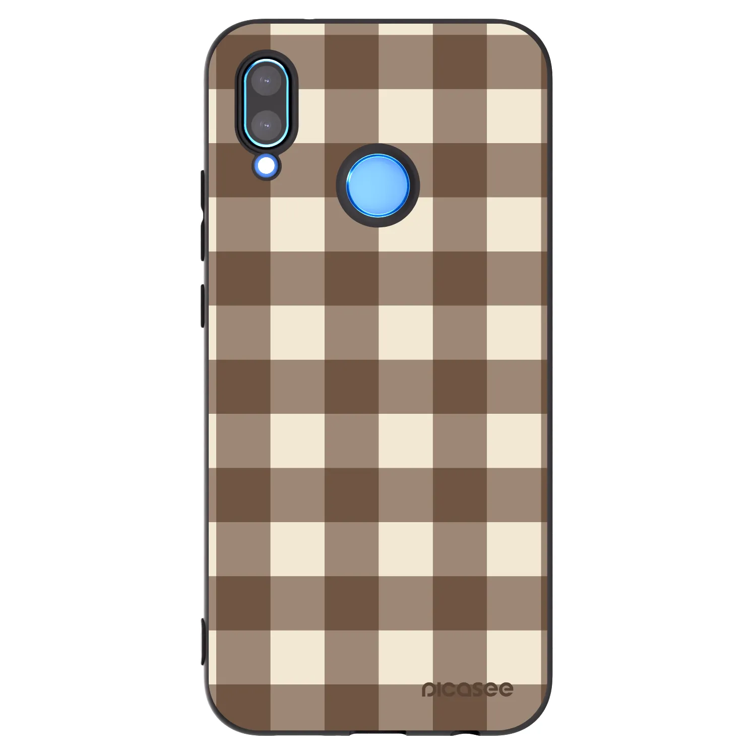 Picasee fekete szilikon tok az alábbi mobiltelefonokra Huawei P20 Lite - Brown grid