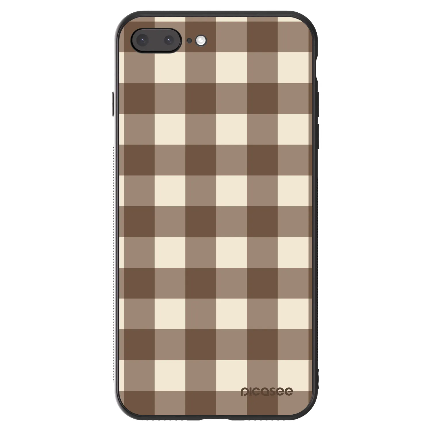 Picasee ULTIMATE CASE Apple iPhone 8 Plus - készülékre - Brown grid