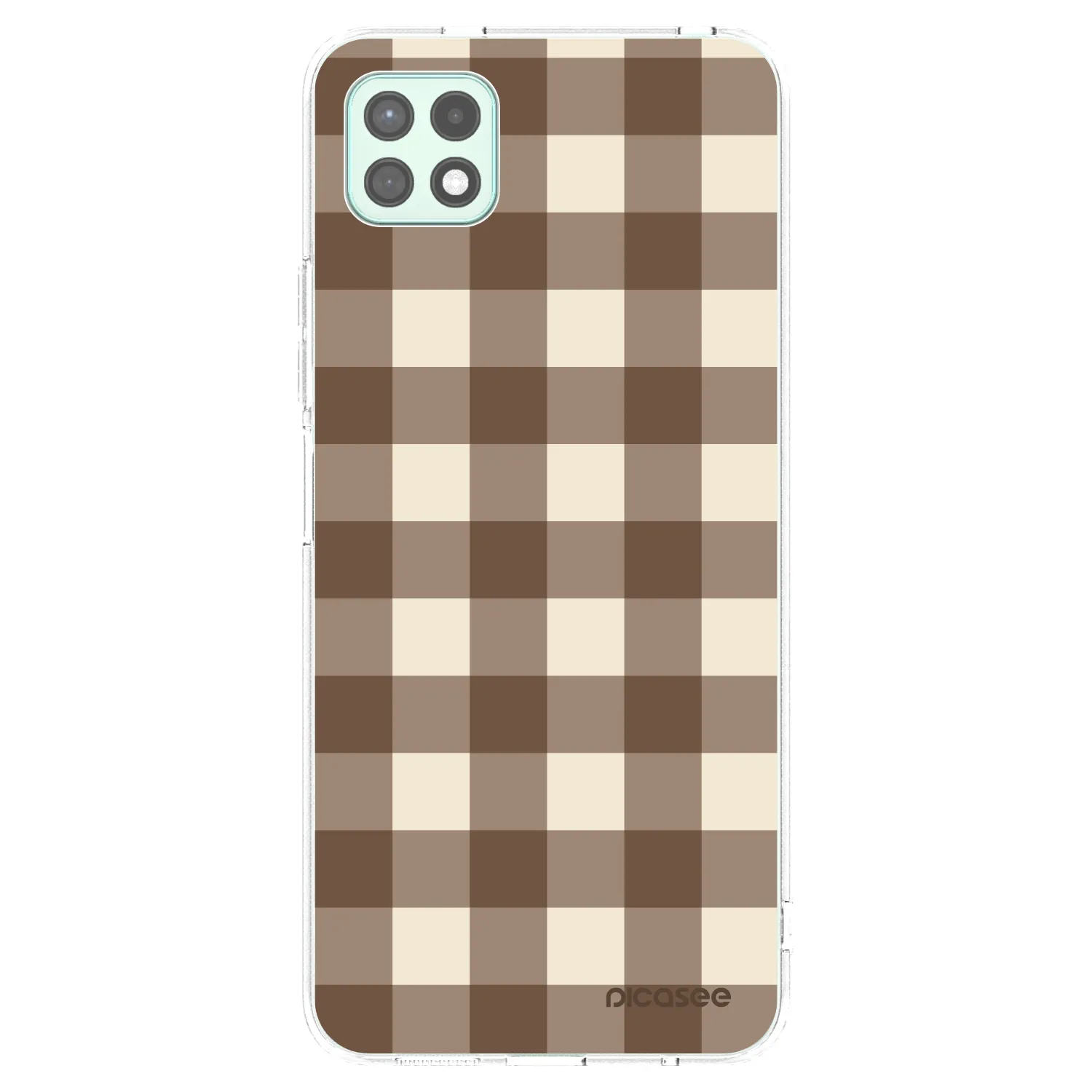 Picasee átlátszó szilikon tok az alábbi mobiltelefonokra Samsung Galaxy A22 A226B 5G - Brown grid