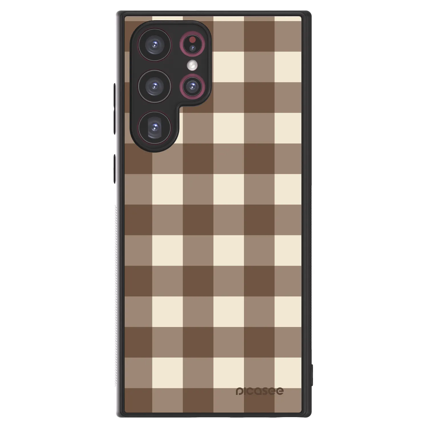 Picasee ULTIMATE CASE Samsung Galaxy S22 Ultra 5G - készülékre - Brown grid