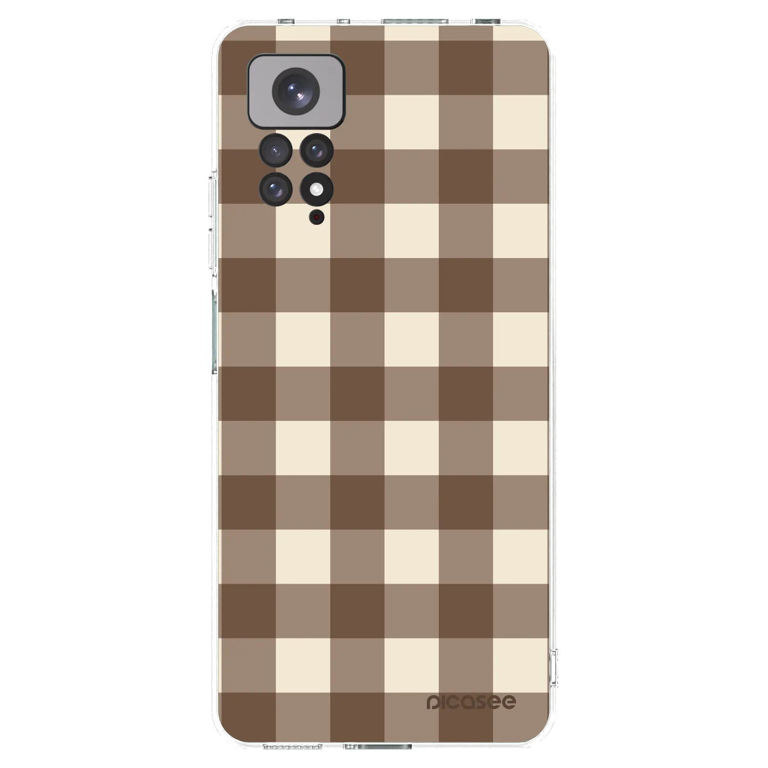 Picasee átlátszó szilikon tok az alábbi mobiltelefonokra Xiaomi Redmi Note 11 - Brown grid
