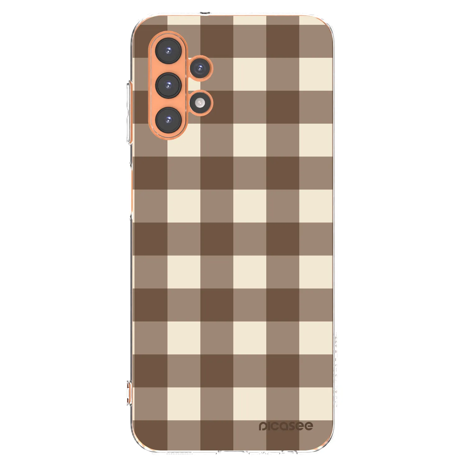 Picasee átlátszó szilikon tok az alábbi mobiltelefonokra Samsung Galaxy A13 4G A135 - Brown grid