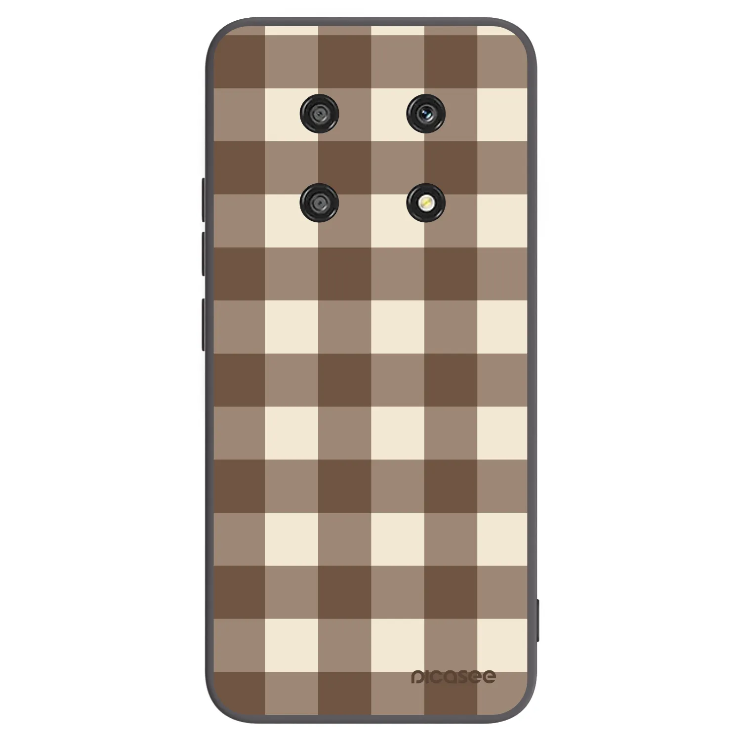 Picasee fekete szilikon tok az alábbi mobiltelefonokra Honor Magic4 Lite 5G - Brown grid