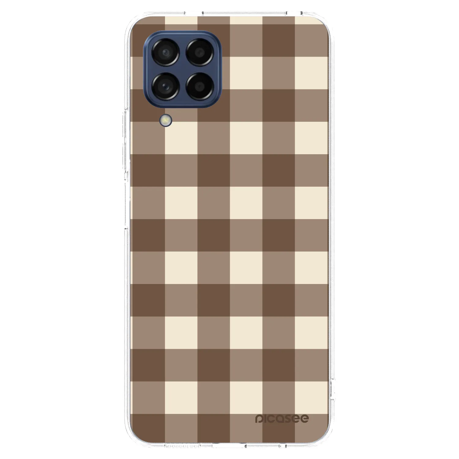 Picasee átlátszó szilikon tok az alábbi mobiltelefonokra Samsung Galaxy M53 5G - Brown grid