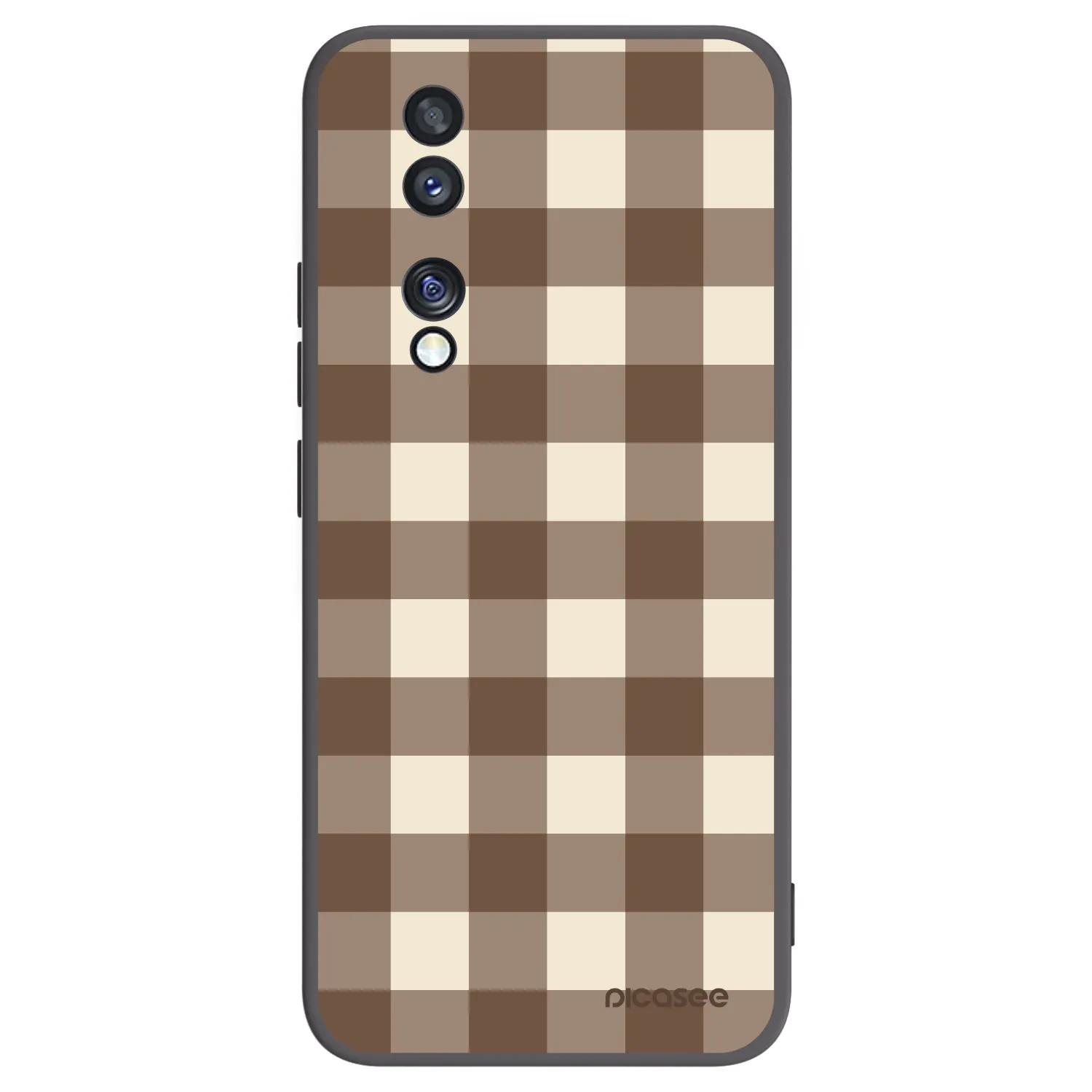 Picasee fekete szilikon tok az alábbi mobiltelefonokra Honor 70 - Brown grid